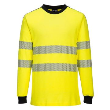 Portwest FR701 PW3 Modaflame gebreid Hi-Vis FR T-shirt met lange mouwen