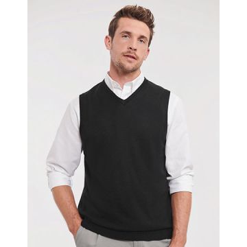 Russell Athletic Collection Z716 Men's V-Neck Sleeveless Knitted Pullover