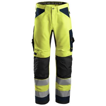 Snickers Workwear 6331 AllroundWork, High-Vis Work Trousers + Class 2