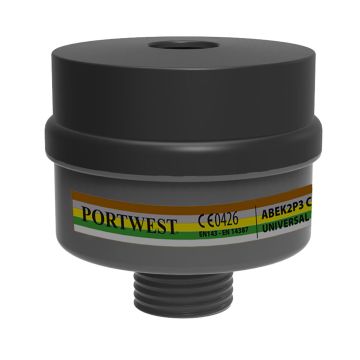 Portwest P976 ABEK2P3 Combinatie Filter met Universele Schroefdraadsluiting (pk4)