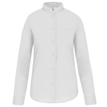 Kariban K514 Damesblouse met "Mao" kraag lange mouwen