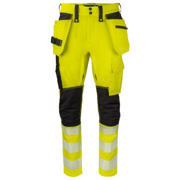 ProJob 646527 6527 SIGNALING STRETCH PANTS WITH NAIL POCKETS AND 37.5™ TECHNOLOGY AND ISO 20471 CLASS 2