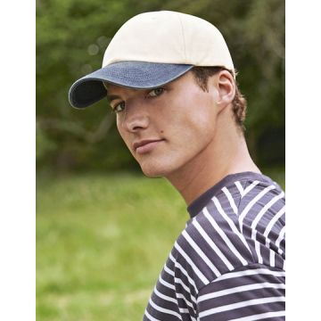 Beechfield CB673 Contrast Peak Low Profile Vintage Cap