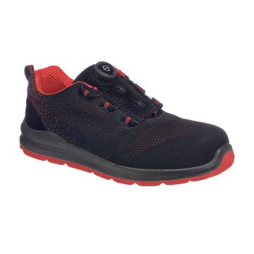 Portwest sneaker FT08 S1P BOA  Zwart/Rood
