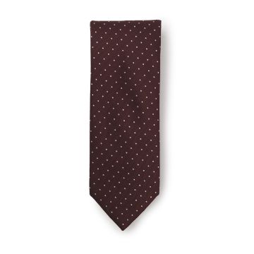 OAKMORE 400003 Bordeaux Polka Dots Stropdas
