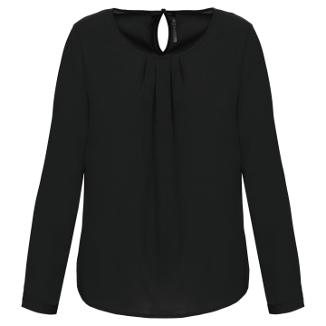 Kariban K5003 Damesblouse in crêpe met lange mouwen