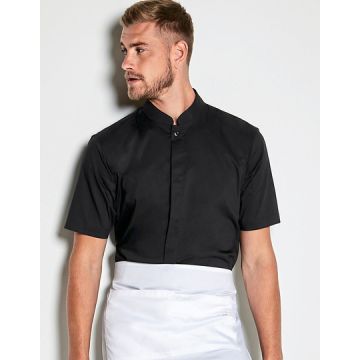 Kustom Kit K122 Men´s Tailored Fit Mandarin Collar Shirt Short Sleeve