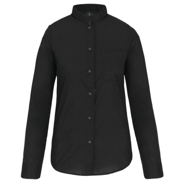 Kariban K514C Damesblouse met "Mao" kraag lange mouwen
