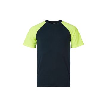 Top Swede: 225 T-shirt, Maat XS Navy/Geel