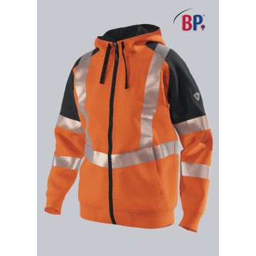 BP 2138-873-6556 Sweat jacket with high visibility and hood