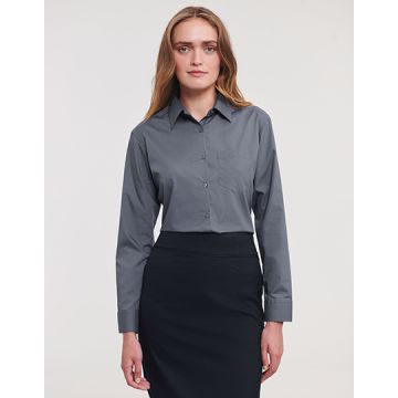 Russell Athletic Collection Z934F Ladies' Long Sleeve Classic Polycotton Poplin Shirt