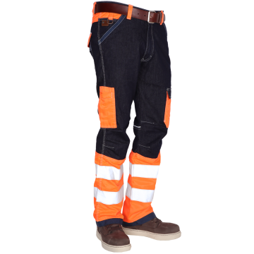 CrossHatch TOOLBOX FO20471 Multifunctional stretch work jeans, regular fit ISO 20471