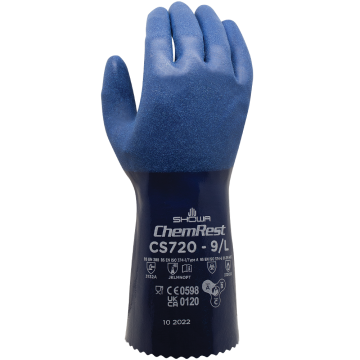 Showa 720CS Nitrile blauw, mt 10-XL