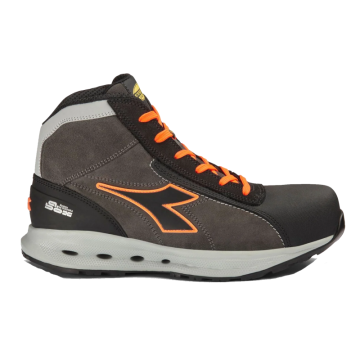 Diadora Glove A.Box Mid Pro S3S 183120 C8321  Asphalt / Orange Fluo