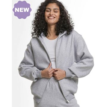 Build Your Brand BY445 Ladies Loose Fit Zip Hoody