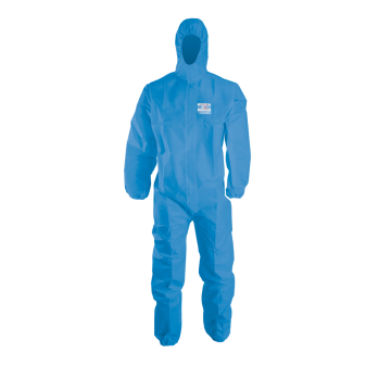 Chemdefend 110 blauw Disposable Coverall Type 5+6, blauw