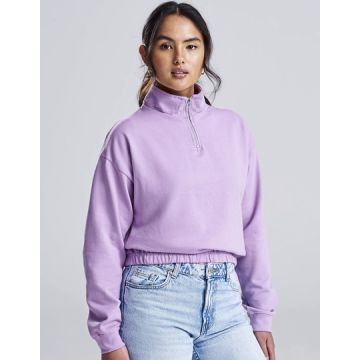 Just Hoods JH037 Women´s Cropped 1/4 Zip Sweat