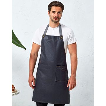 Premier Workwear PW134 District Waxed Look Denim Bib Apron