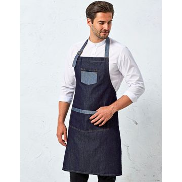 Premier Workwear PW127 Domain Contrast Denim Bib Apron