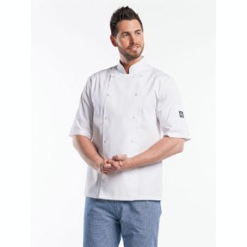 Basix 217 Chef Jacket Hilton Poco White Short Sleeve