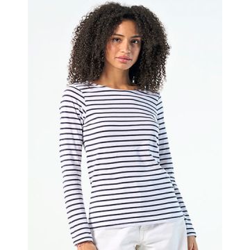 SOL´S L01403 Women´s Long Sleeve Striped T-Shirt Marine