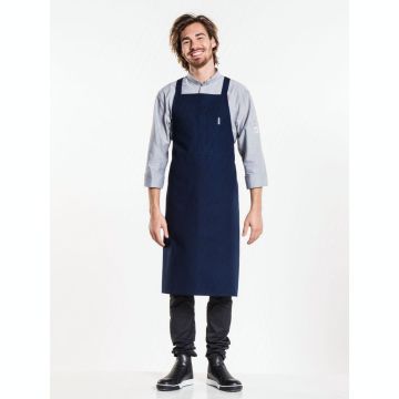 Chaud Devant 552 Bib Apron Nordic Cross Blue