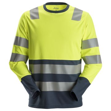 Snickers Workwear 2433 AllroundWork, High-Vis T-Shirt with Long Sleeves KL2