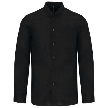 Kariban K515C Herenoverhemd met "Mao" kraag lange mouwen