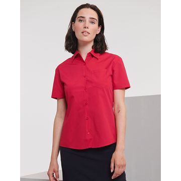 Russell Athletic Collection Z935F Ladies' Short Sleeve Classic Polycotton Poplin Shirt