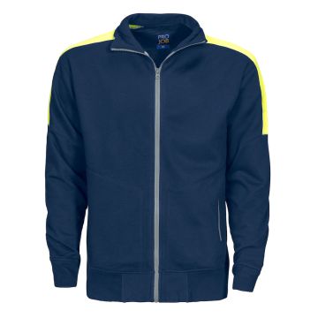 ProJob 642123 2123 Sweater Long Zip with Fluorescent Inserts