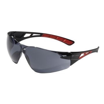 JSP 1SHER23S Shelter Bril zw/rood smoke