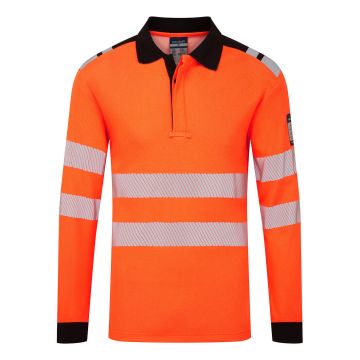 Portwest FR734 PW3 Modaflame Knit HVO  Vlamvertragend Poloshirt met lange mouw