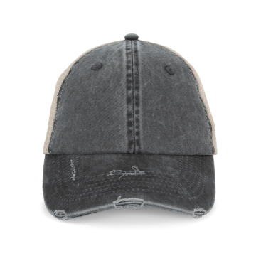 Native Spirit NS027 Ecologische uniseks truckerpet met verwassen look