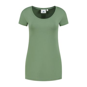 L&S T-shirt Crewneck cotton/elast short sleeve for her LEM1268