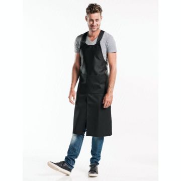 Chaud Devant 688 Bib Apron 4-Pockets Cross Black