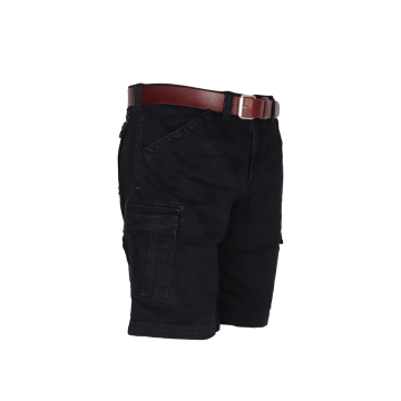 CrossHatch MARINER BLACK Multifunctional stretch denim shorts with side pockets regular fit