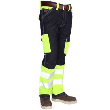CrossHatch TOOLBOX FY20471 Multifunctional Stretch Work Jeans, Regular Fit ISO 20471