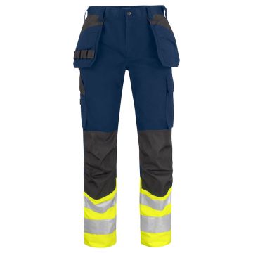 ProJob 646534 6534 SIGNALING PANTS WITH KNEE POCKETS AND NAIL POCKETS AND ISO 20471 CLASS 1