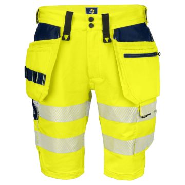 ProJob 646575 6575 SIGNALISATION STRETCH SHORT WITH NAIL POCKETS AND ISO 20471 CLASS 2/1