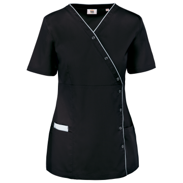 WK. Designed To Work WK506C Damesblouse van polykatoen met drukknopen