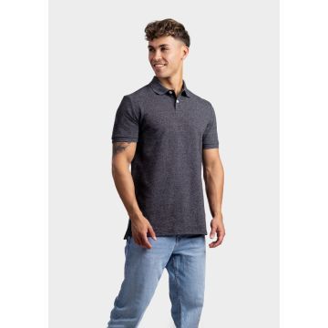 L&S Polo Heather Mix SS Unisex LEM3552