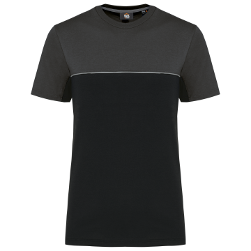 WK. Designed To Work WK304 Ecologisch tweekleurig uniseks T-shirt met korte mouwen