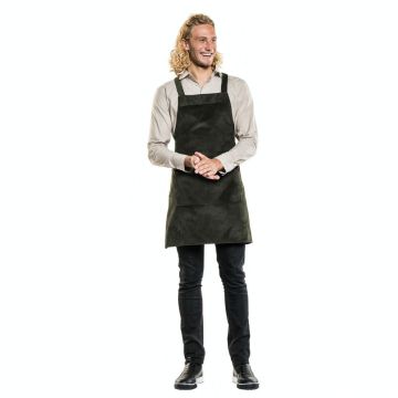 Chaud Devant 598 Bib Apron Cross Green Velvet