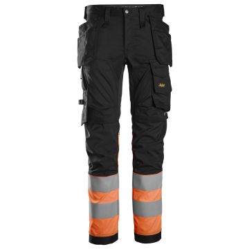 Snickers Workwear 6234 High-Vis, Class 1 Stretch Trousers with Holster Pockets