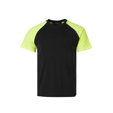 Top Swede: 225 T-shirt, Maat XS Zwart/Geel