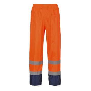 Portwest H444 Hi-Vis Klassieke Tweekleuren Regenbroek