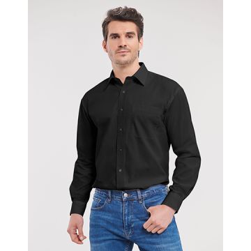 Russell Athletic Collection Z936 Men's Long Sleeve Classic Pure Cotton Poplin Shirt