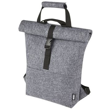 L-merch NT0663 Felt Roll-Top Bike Backpack