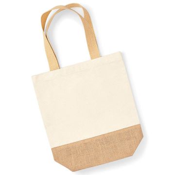 Westford Mill WM450 Jute Base Canvas Shopper