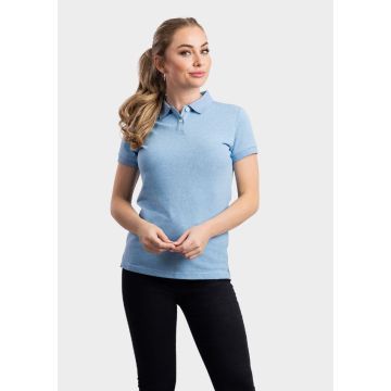 L&S Polo Heather Mix SS for her LEM3550